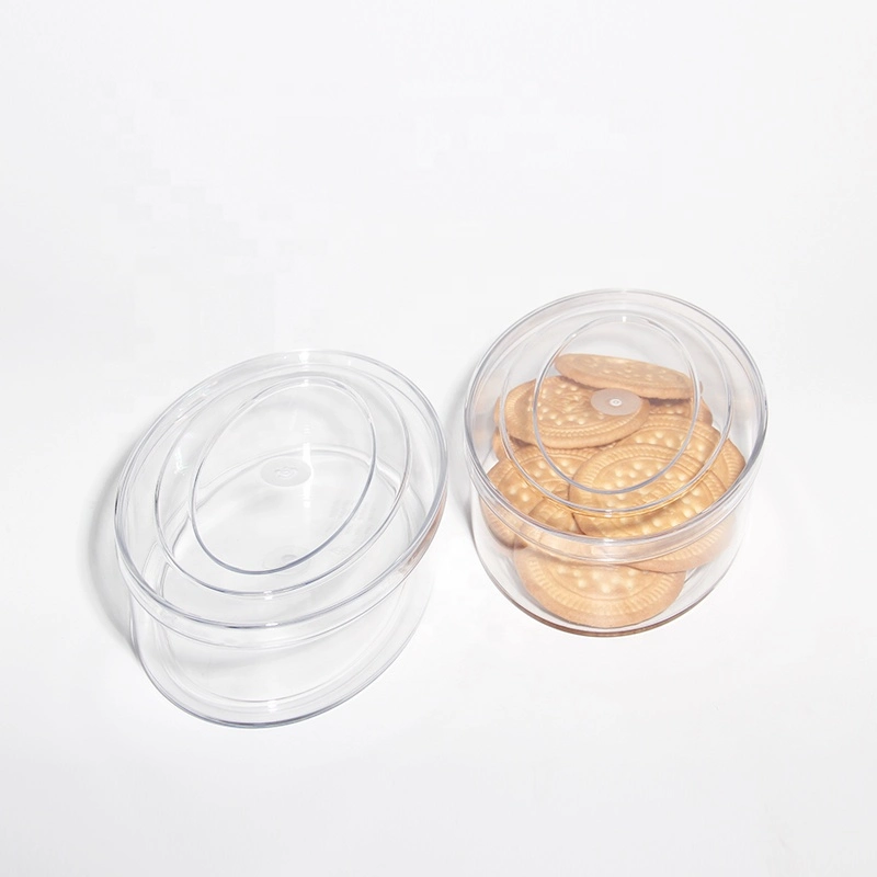 Pet Plastic Clear Transparent Container Jar Cookie Package Box