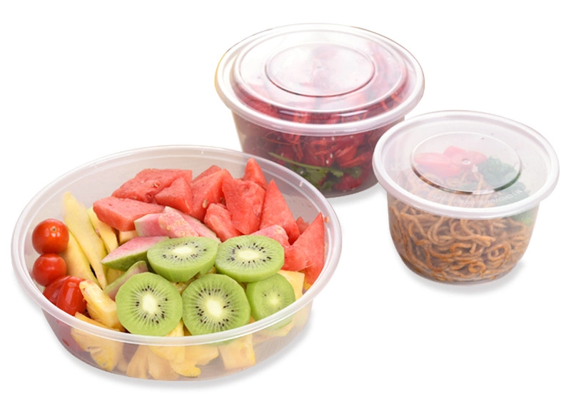 Clear Transparent Plastic PP Disposable Thermoform Hinged to-Go Takeaway Restaurant Clamshell Food Packing Box Container